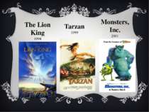 The Lion King 1994 Tarzan 1999 Monsters, Inc. 2001