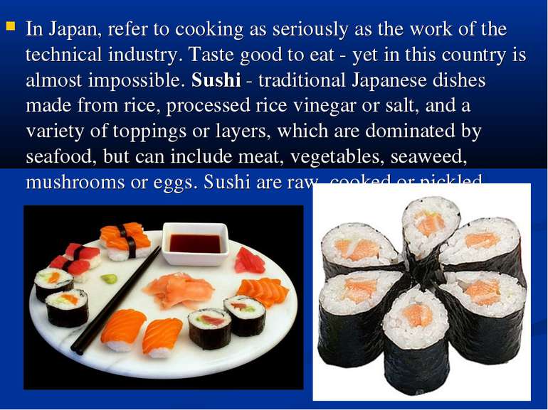 In Japan, refer to cooking as seriously as the work of the technical industry...
