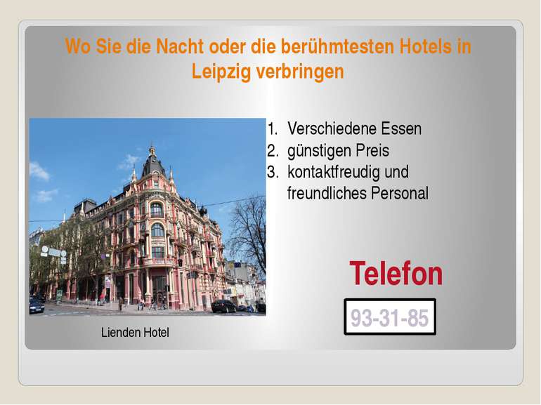 Wo Sie die Nacht oder die berühmtesten Hotels in Leipzig verbringen Lienden H...