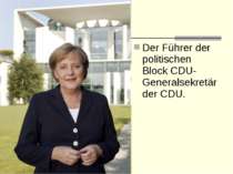 Der Führer der politischen Block CDU-Generalsekretär der CDU.