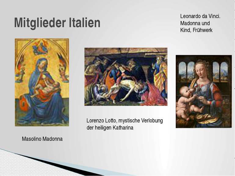 Mitglieder Italien Masolino Madonna Lorenzo Lotto, mystische Verlobung der he...