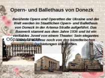 Opern- und Ballethaus von Donezk  Berühmte Opern und Operetten der Ukraine un...