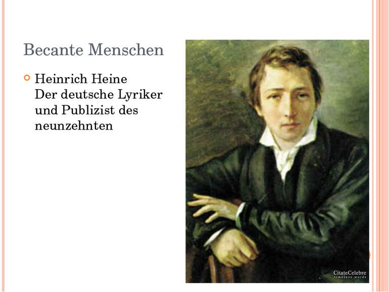 Becante Menschen Heinrich Heine Der deutsche Lyriker und Publizist des neunze...