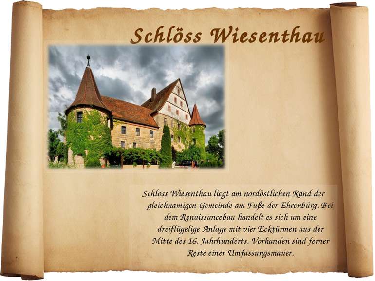 Schlöss Wiesenthau Schloss Wiesenthau liegt am nordöstlichen Rand der gleichn...