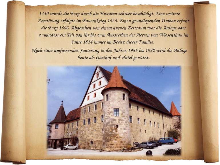 1430 wurde die Burg durch die Hussiten schwer beschädigt. Eine weitere Zerstö...