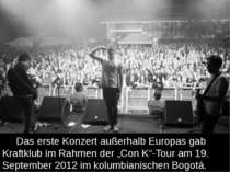 Das erste Konzert außerhalb Europas gab Kraftklub im Rahmen der „Con K“-Tour ...