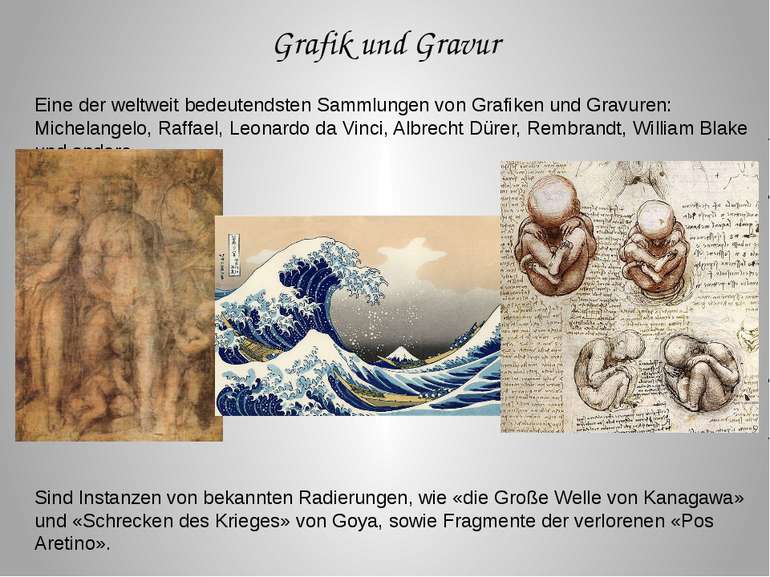 Grafik und Gravur Eine der weltweit bedeutendsten Sammlungen von Grafiken und...