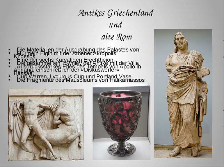 Antikes Griechenland und alte Rom Murmeln Elgin mit der Athener Akropolis Ein...
