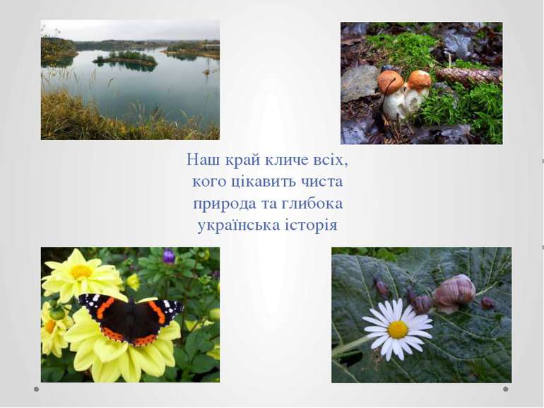 Наш край кличе всіх, кого цікавить чиста природа та глибока українська історія
