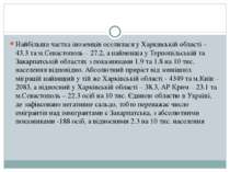 Найбільша частка іноземців оселилася у Харківській області – 43.3 та м.Севаст...