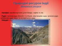 Мінеральні ресурси Паливні: кам’яне вугілля (штат Біхар), нафта та газ. Рудні...