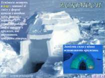 Іглу – оселя ескімосів 3 Ескімоси живуть в іглу – хатині зі снігу у формі куп...