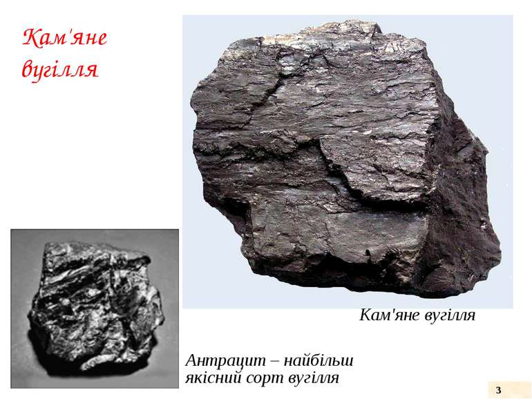 Кам'яне вугілля Антрацит – найбільш якісний сорт вугілля 3 Кам'яне вугілля
