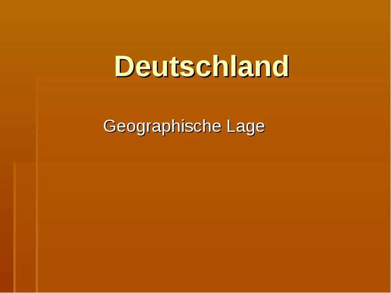 Deutschland Geographische Lage