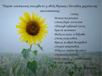 Також соняшник описували у своїх віршах і баладах українські письменники Соня...