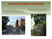 Сполучені Штати Америки Пам'ятник Тарасу Григоровичу Шевченку у Вашингтоні ст...