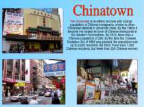 The Chinatown is an ethnic enclave with a large population of Chinese immigra...