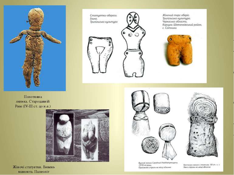 Полотняна лялька. Стародавній Рим (IV-III ст. до н.е.) Жіночі статуетки. Биве...