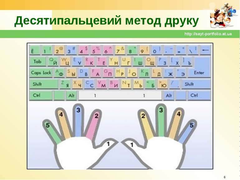 Десятипальцевий метод друку * http://sayt-portfolio.at.ua http://sayt-portfol...