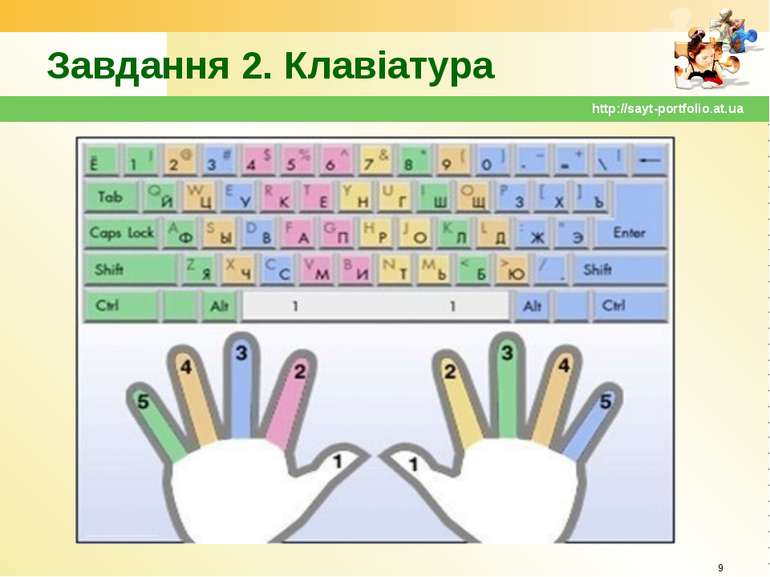 Завдання 2. Клавіатура * http://sayt-portfolio.at.ua http://sayt-portfolio.at.ua