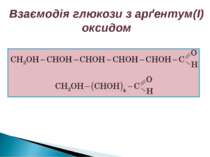 Взаємодія глюкози з арґентум(І) оксидом