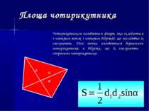 Площа чотирикутника Чотирикутником називається фігура, яка складається з чоти...