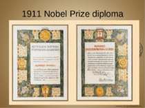 1911 Nobel Prize diploma