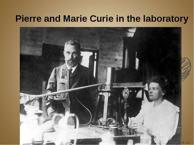 Pierre and Marie Curie in the laboratory