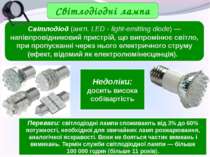 Світлодіодні лампа Світлодіод (англ. LED - light-emitting diode) — напівпрові...