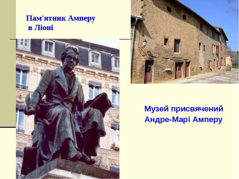 Пам'ятник Амперу в Ліоні Музей присвячений Андре-Марі Амперу