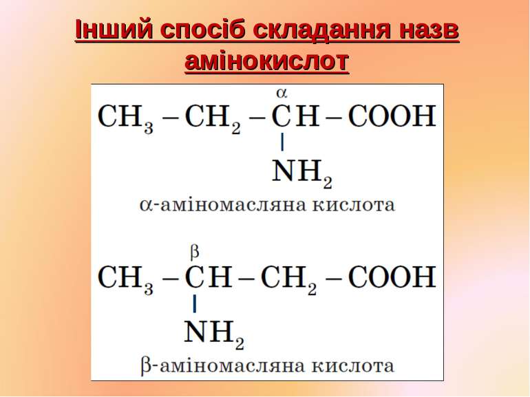 Інший спосіб складання назв амінокислот