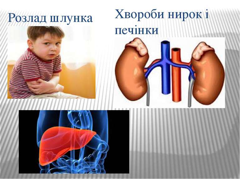 Розлад шлунка Хвороби нирок і печінки