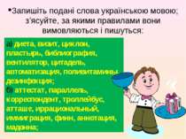 Запишіть подані слова українською мовою; з’ясуйте, за якими правилами вони ви...