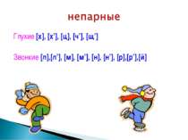 Глухие [х], [х’], [ц], [ч’], [щ’] Звонкие [л],[л’], [м], [м’], [н], [н’], [р]...