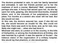 The doctors protested in vain; in vain her family lamented and entreated, in ...