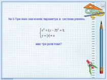 № 5 При яких значеннях параметра а система рівнянь має три розв’язки?