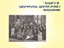 Астряб О. М. (другий ряд, другий зліва) з випускниками