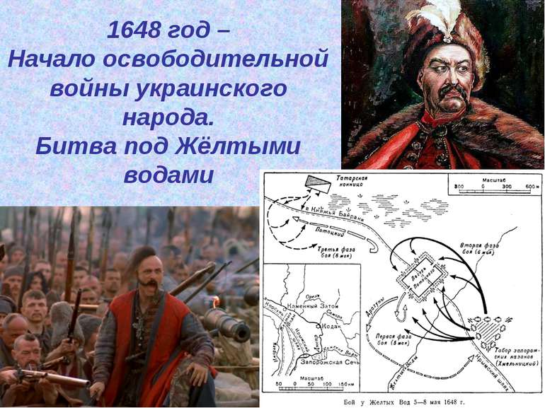 1648 год – Начало освободительной войны украинского народа. Битва под Жёлтыми...
