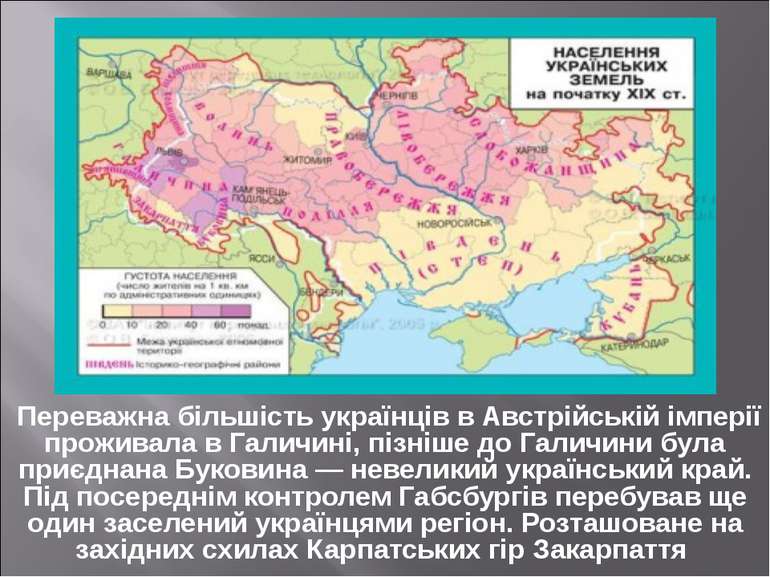 Реферат: Українські землі під владою Австрійської та Російської імперій