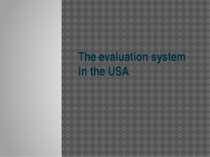 The evaluation system in the USA