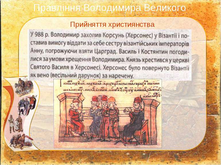 Прийняття християнства Правління Володимира Великого