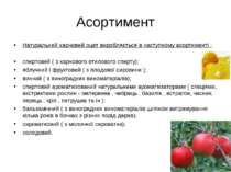 Асортимент Натуральний харчовий оцет виробляється в наступному асортименті : ...