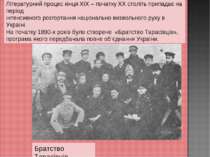 Літературний процес кінця ХІХ – початку ХХ століть припадає на період інтенси...