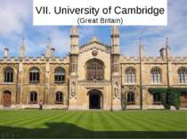 VII. University of Cambridge (Great Britain)