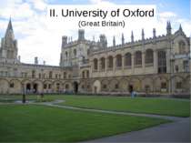 II. University of Oxford (Great Britain)