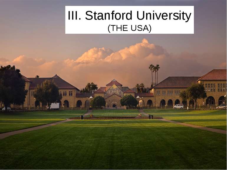 III. Stanford University (THE USA)