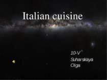 Italian cuisine 10-V Suharskaya Olga