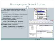 Вікно програми Outlook Express СЗОШ № 8 м.Хмельницького. Кравчук Г.Т. У лівій...