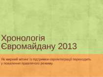 Хронологія Євромайдану 2013 Як мирний мітинг із підтримки євроінтеграції пере...