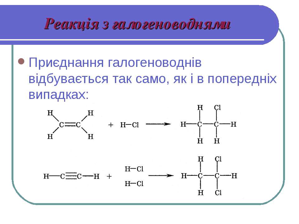 P f реакция. Связь у ненасичених вуглеводнів.